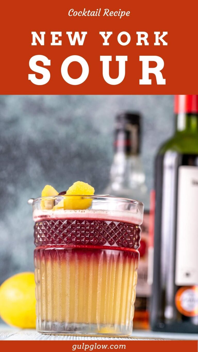 New York Sour: A Whiskey Sour with a Bold Red Wine Twist