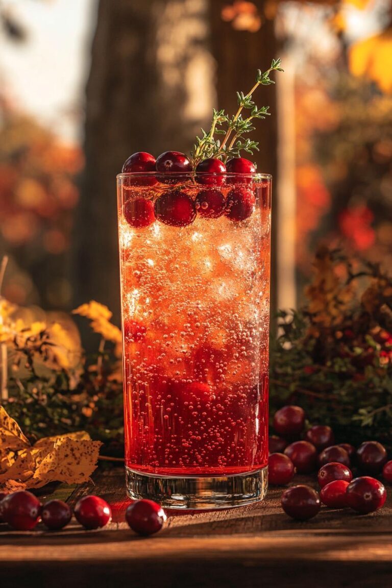 Cranberry Thyme Vodka Spritzer: A Festive and Refreshing Cocktail