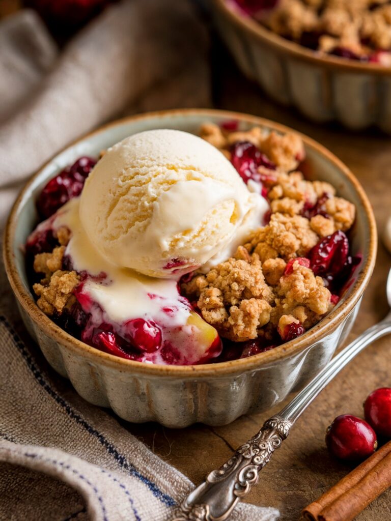 Spiced Pear and Cranberry Crumble: A Warm, Festive Dessert