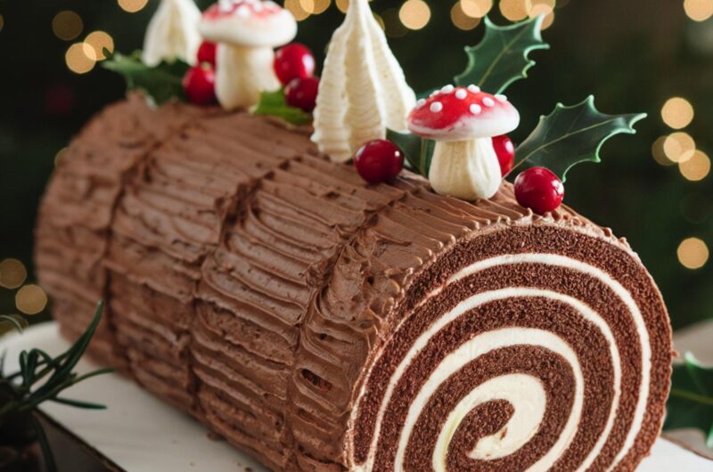 Yule Log Cake (Bûche de Noël) Recipe