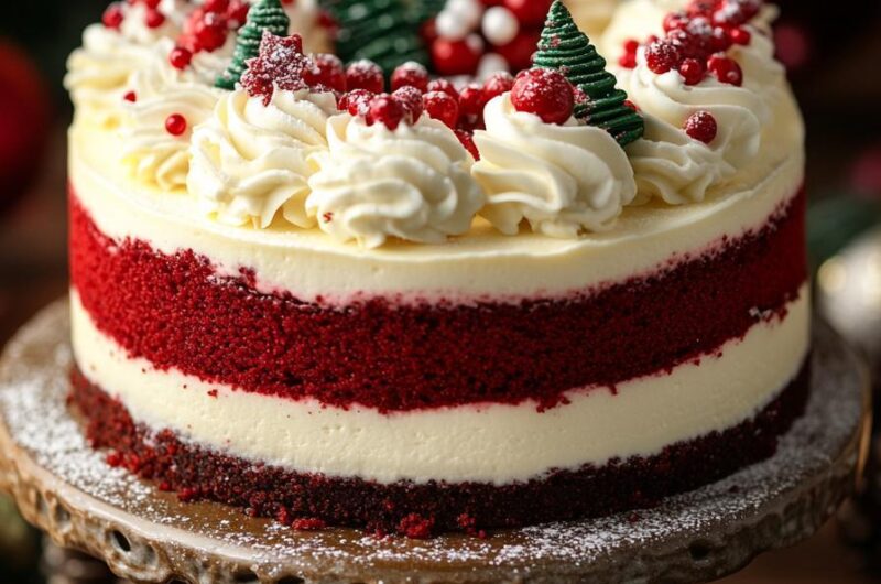 Christmas Red Velvet Cheesecake Recipe