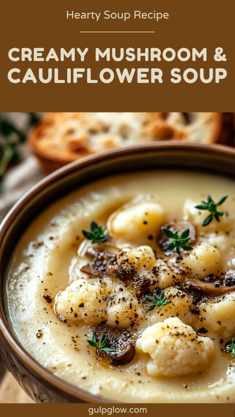 Creamy Mushroom and Cauliflower Soup: A Nutritious, Velvety Delight