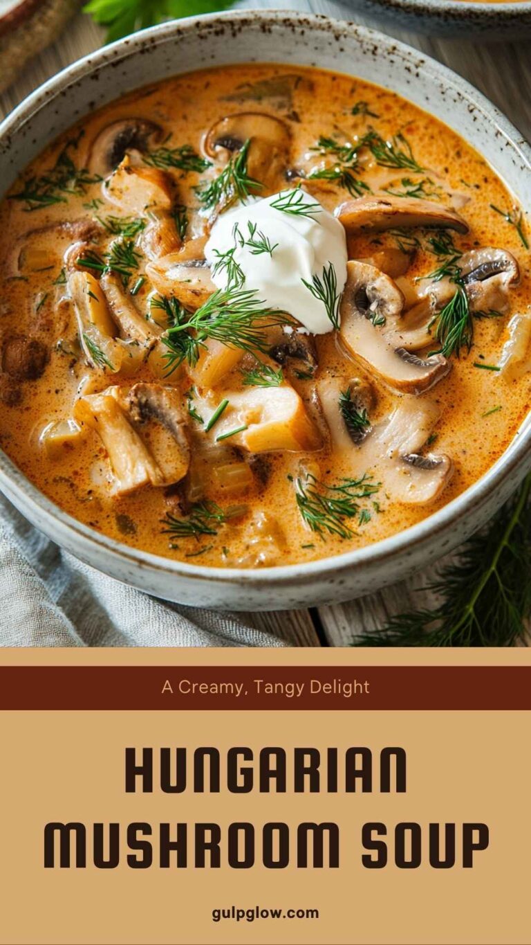 Hungarian Mushroom Soup: A Creamy, Tangy Delight