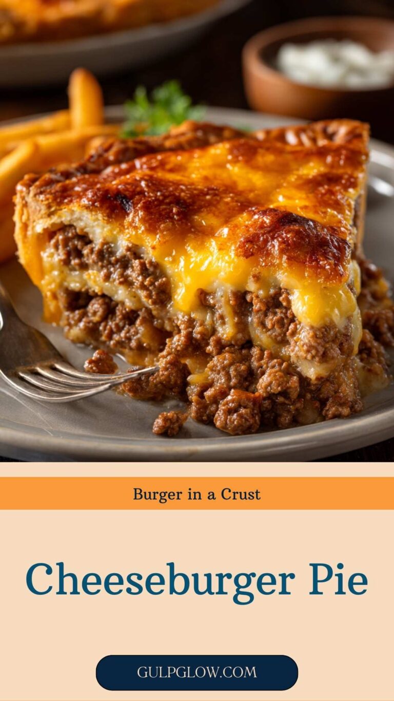 Burger in a Crust: Classic Cheeseburger Pie for Cozy Dinners