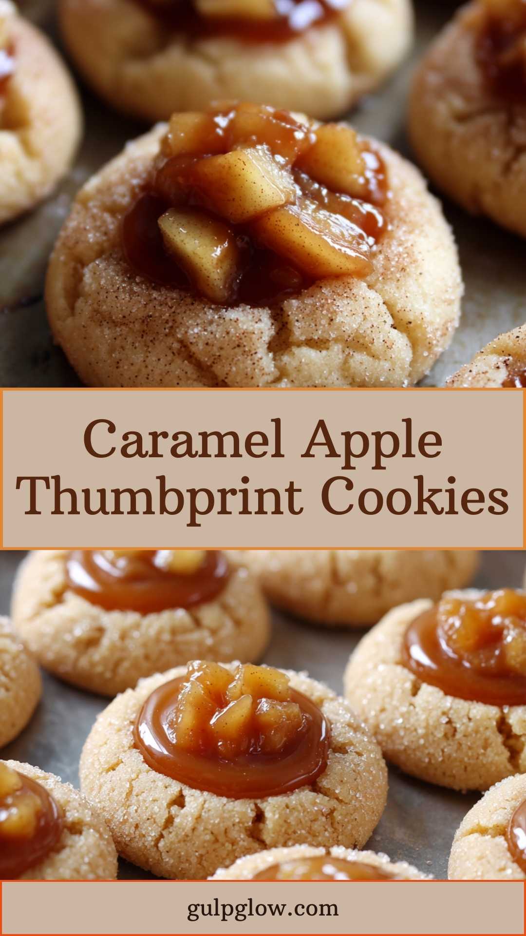 Caramel Apple Thumbprint Cookies