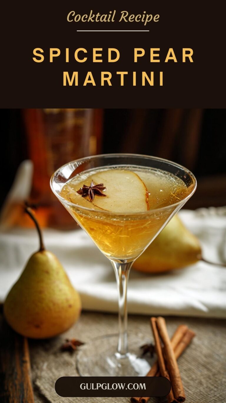 Spiced Pear Martini: Autumn Elegance in a Glass
