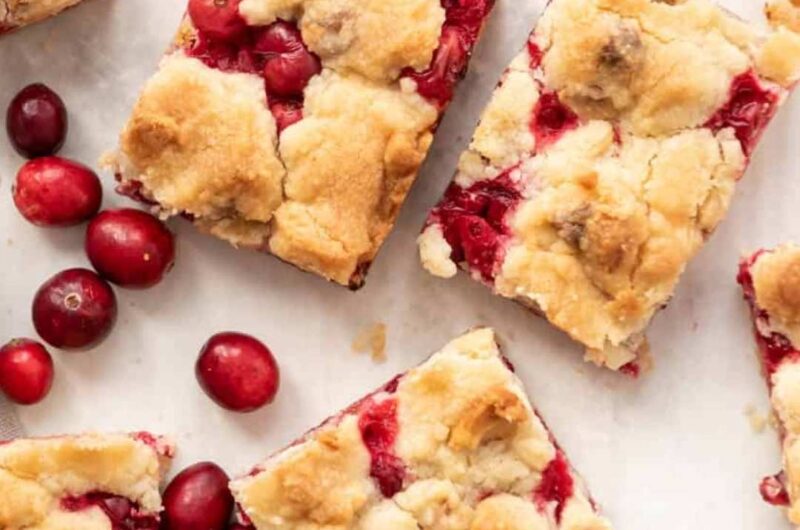 Cranberry Orange Shortbread Bars: Buttery, Bright & So Easy
