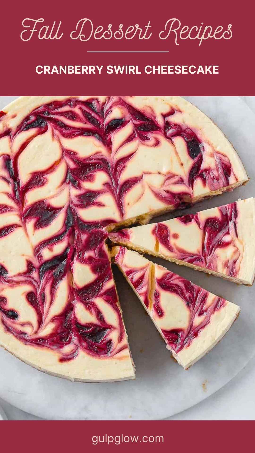 Cranberry Swirl Cheesecake: Ruby Ribbons in a Velvety Cloud