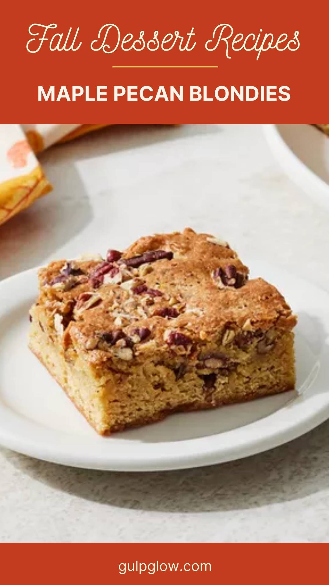 Maple Pecan Blondies Recipe