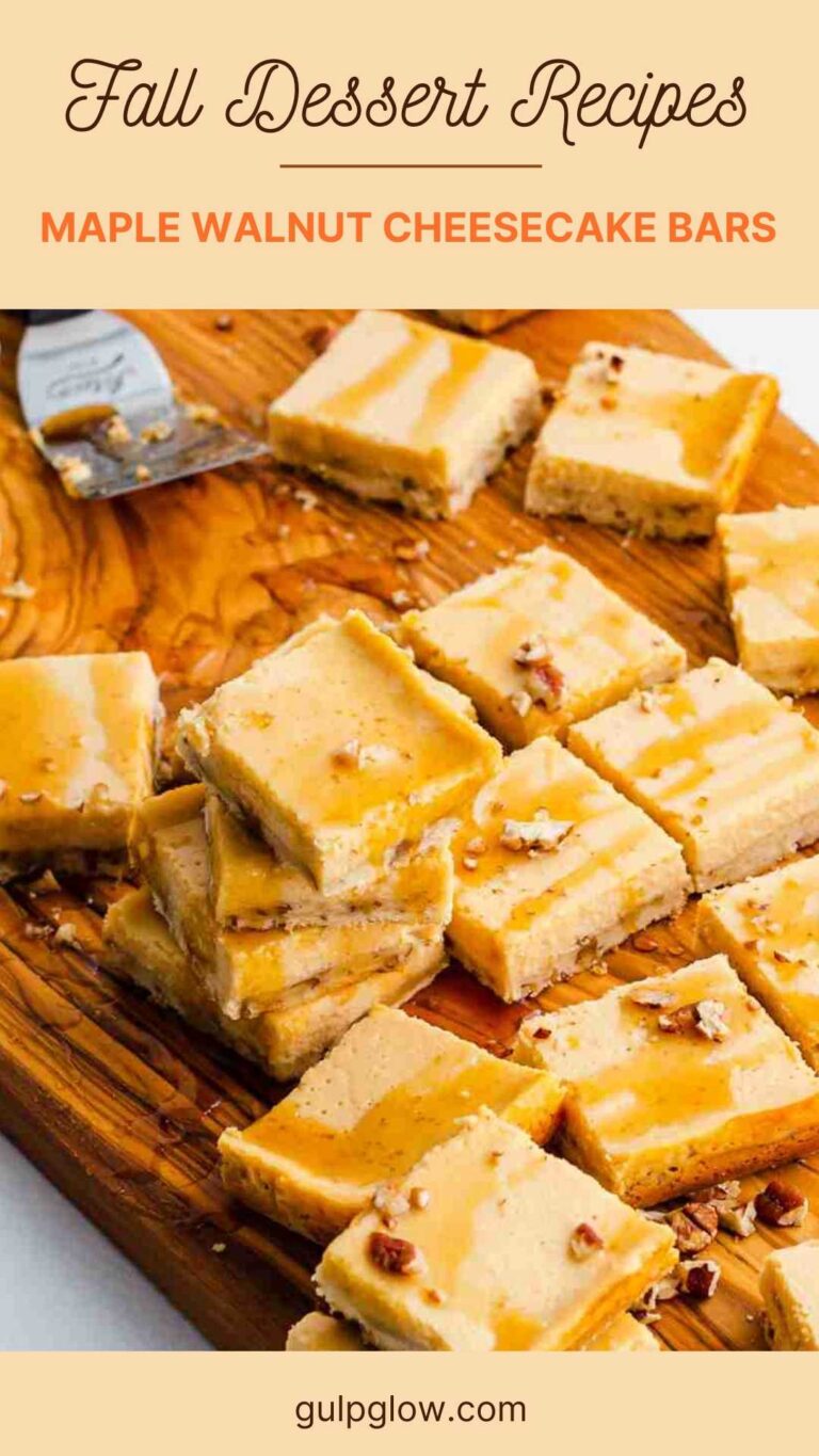 Maple Walnut Cheesecake Bars: The Ultimate Fall Treat